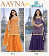 Aayna Nx By Mrudangi Georgette Embroidered Work Readymade Suits Online Wholesale